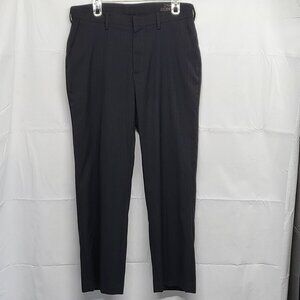 J Ferrar Stretch Mens Dress Pants 34 X 30 Modern Fit Straight Leg Black Striped